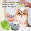 ModiLabs silicone pet bath brush with built-in shampoo dispenser